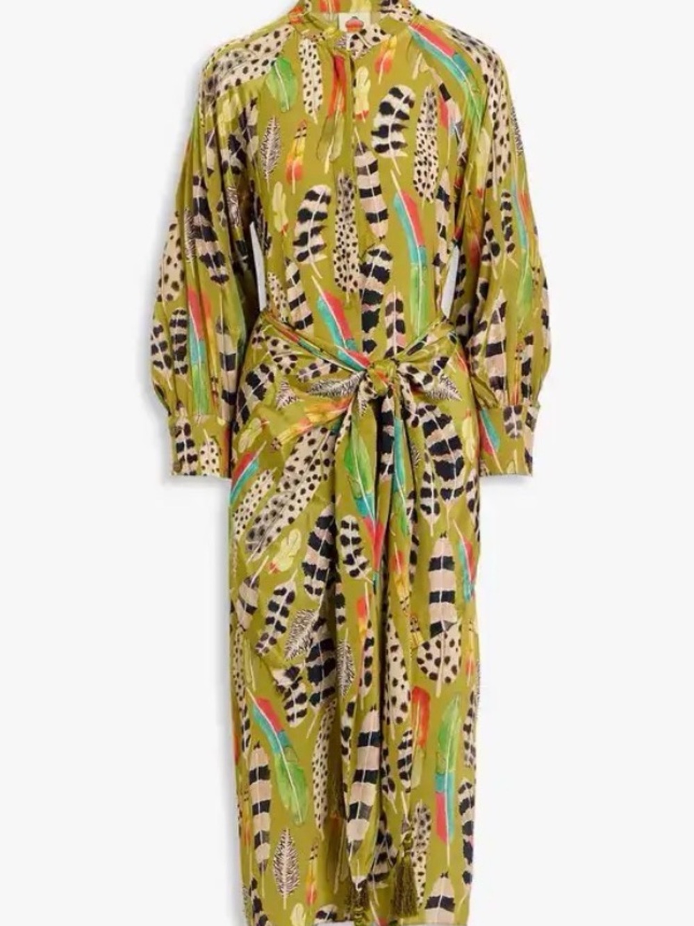 Farm Rio Printed Crepe De Chine Midi Dress - Picture 3 of 6